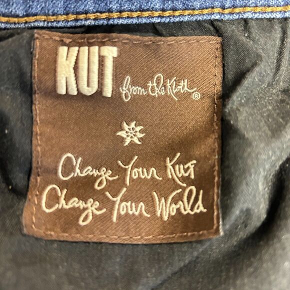 Kut From The Kloth Blue Medium Wash Mid-Rise Straight Leg Jeans Size 12 - Picture 5 of 14